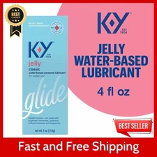 K-Y Jelly Personal Lubricant Water Based Formula Lube for Wetter Sex 4 oz NEW!..