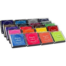 Kid-Friendly Washable Craft Ink Pads - 20 Color Variety for Fun Projects 