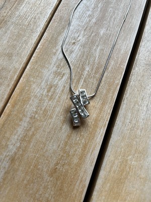 Swarovski Halskette in Silber mit Glitzersteinchen