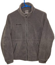 Columbia Vertex Boys Gray Full Zip Fleece Jacket Size 14-16