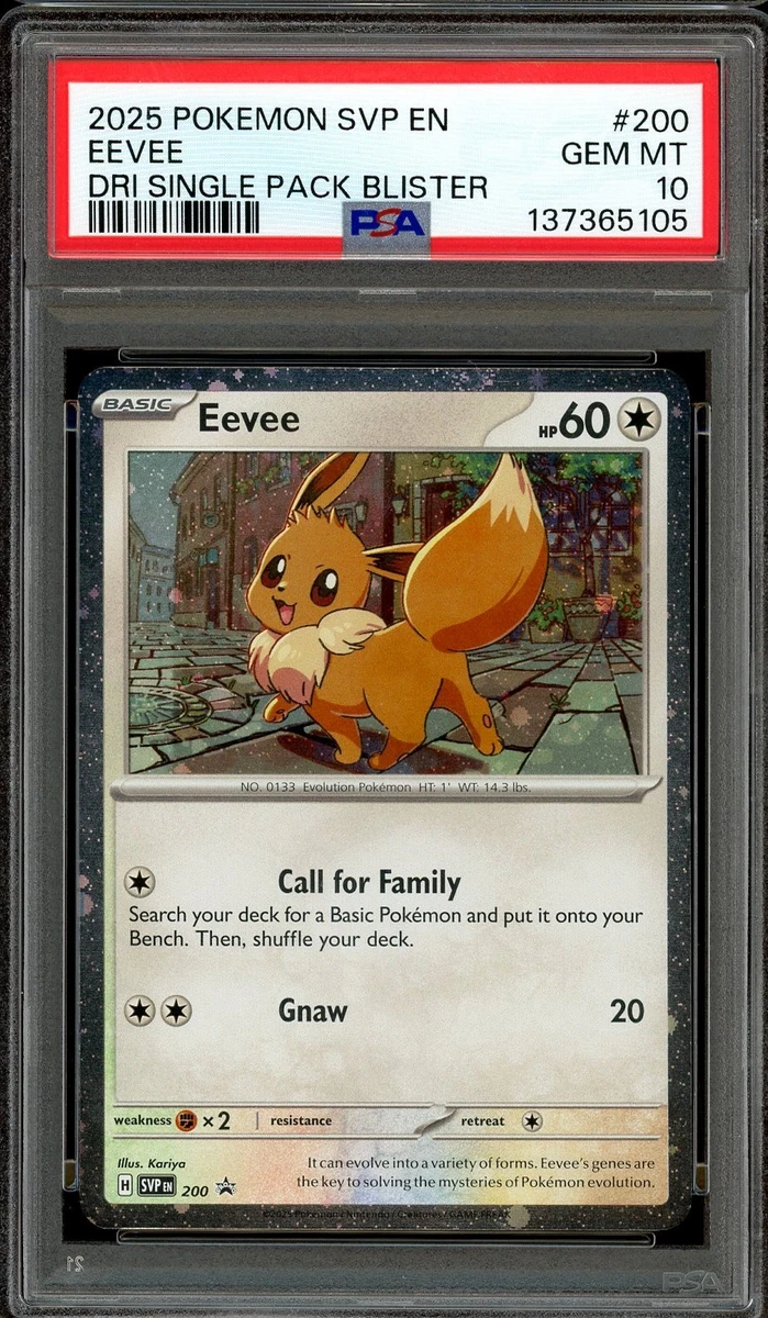 Eevee Pokémon TCG Professional Sports Authenticator (PSA) Grade 10
