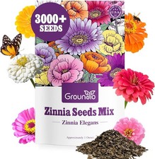 Zinnia Seeds Mix, 1 Oz, Over 3,000 Flowers Seeds, 5 Varieties Pink, Yellow, O... 191.84 per gallon