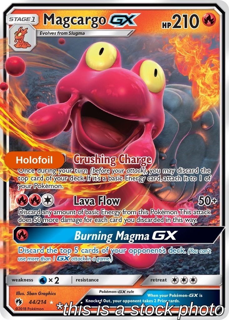 Holofoil - Magcargo GX - 44/214 - SM - Lost Thunder - NM