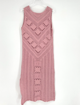 pink crochet beach dress Crochet Colourblock Siren Dress