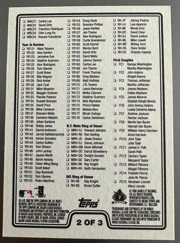 2008 Topps Update Baseball Cards UH201 - UH330 - You Pick #201 - 330 - Checklist - Picture 138 of 138