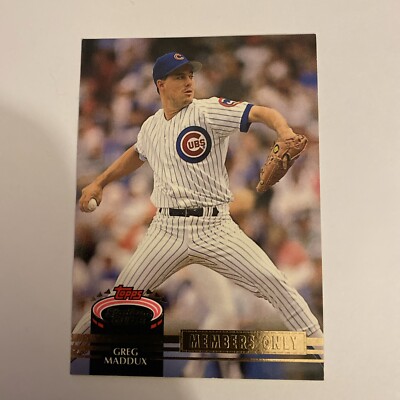 1992 Topps Stadium Club Members Only Greg Maddux 