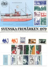 1979 Suédois Suède Officiel Livret Timbre-Poste Yearset Collection Svenska