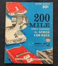 1961 200 MILE NATIONAL STOCK CAR CHAMPIONSHIP MILWAUKEE MILE NORM NELSON COVER