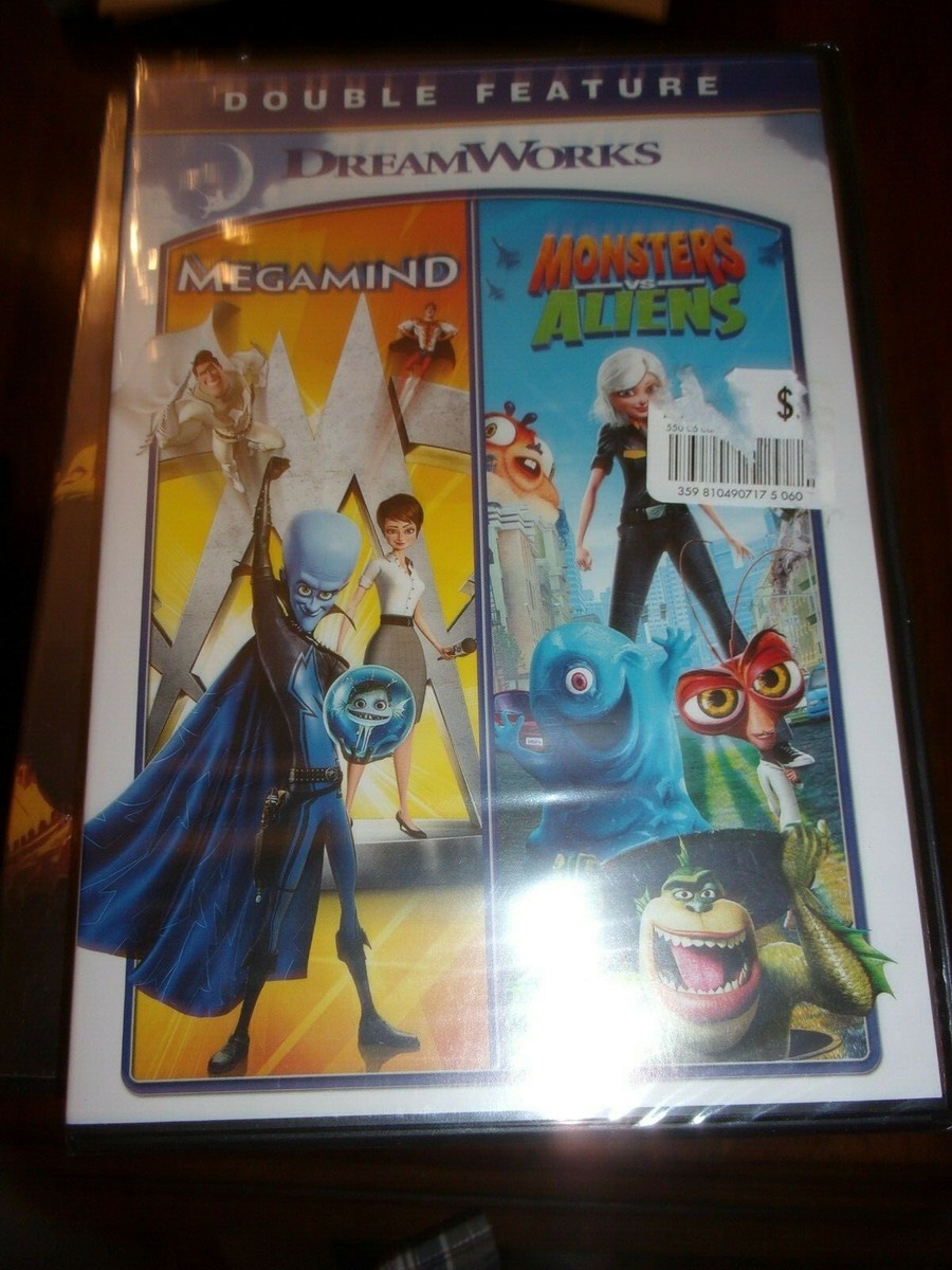 MEGAMIND & MONSTERS VS ALIENS - DOUBLE FEATURE DVD - NEW & SEALED!