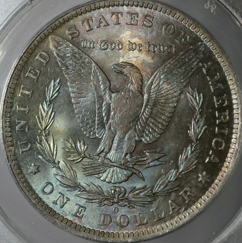 1884 O $1 ANACS MS 62 Morgan Silver $1, Miss Liberty Head TONED!