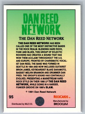 ROCK AND READ 091〜95 1991 Brockum RockCards Dan Reed Network #95 Trading Card | eBay