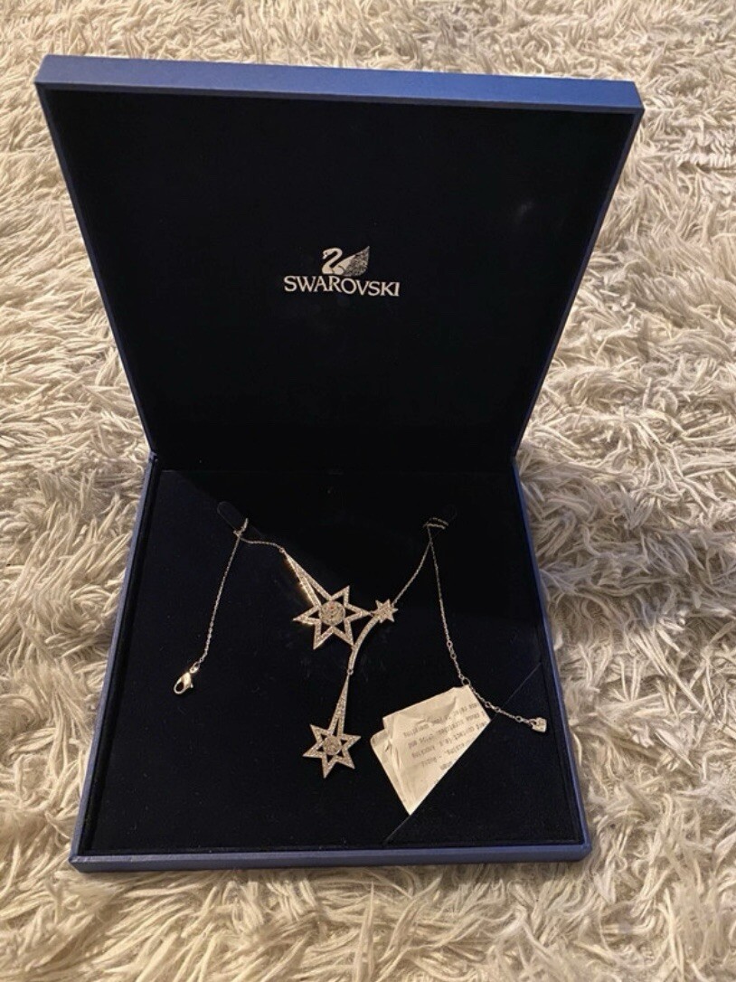 Vintage Brilliant Swarovski Crystal Shooting Star Fizzle Lavalier