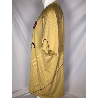 Arsenal FC NIKE 2007 2008 Gold Football Training Jersey Men's XXL