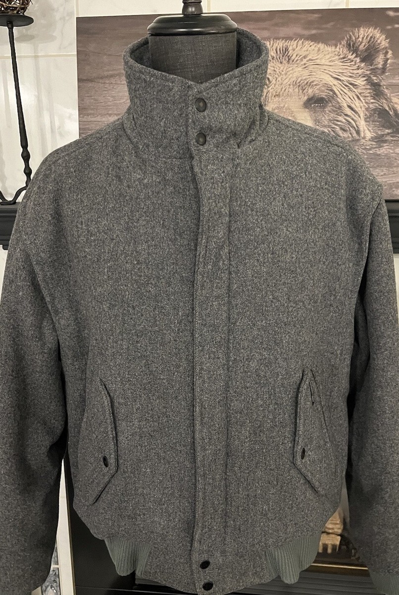 Member's Only Men's L Gray Wool Bomber Jacket | eBay