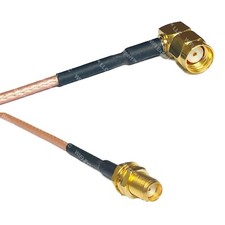 RG316 RP-SMA MALE ANGLE to SMA FEMALE RF Cable Rapid-SHIP LOT