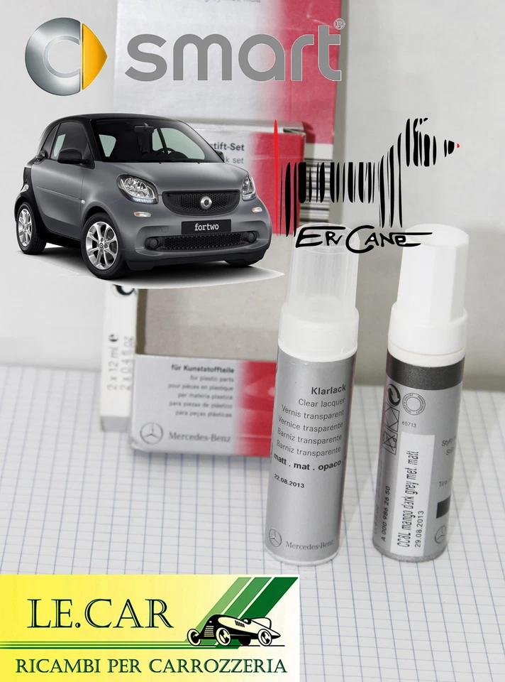 STICK RITOCCO VERNICE GRIGIO OPACO SMART FORTWO 453 2 PORTE 11/2014 > ORIGINALE