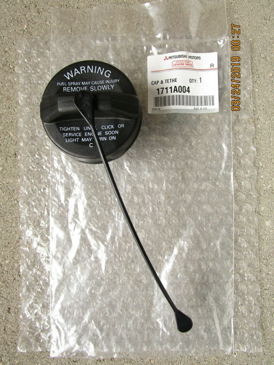 MITSUBISHI 1711A004 FUEL GAS TANK FILLER CAP COVER WITH TETHER OEM