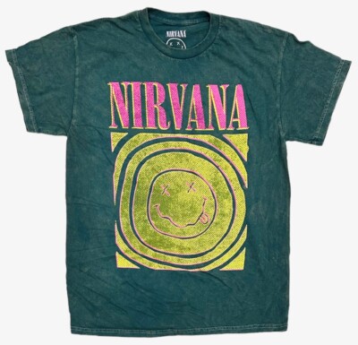 Vintage Nirvana Tee Nirvana Men's Officially Licensed Distressed