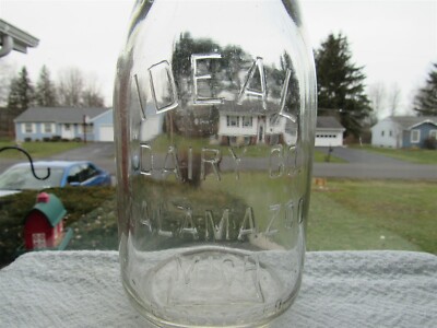 TREQ Milk Bottle Ideal Dairy Co Kalamazoo MI KALAMAZOO COUNTY