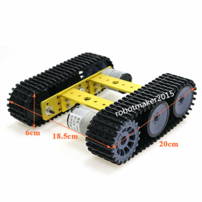 Aluminum Alloy 6WD Tracked Robot Tank Chassis for Arduino Education  Competition