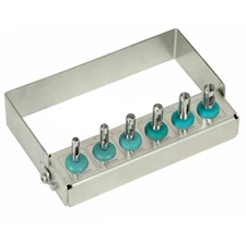 6 Pcs Dental Implant Tissue Punch Kit set Surgical Surgery With Box Holder
