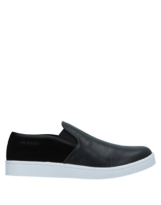 RRP 460 NEIL BARRETT Leather Sneakers US6 UK3 EU36 Logo Round Toe Low Top