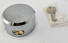 Trailers Plus Round Hidden Shackle Padlock with for Key Trailers and Gates