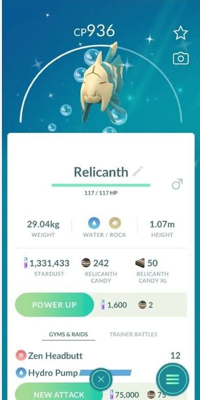 Shiny Relicanth - Pokmon GO - Registered/Instant / 30 Day's Friendship |  eBay
