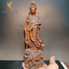 Wooden Chinese Kwan-Yin Statues Figurines Quan Yin Statues Buddha Carving
