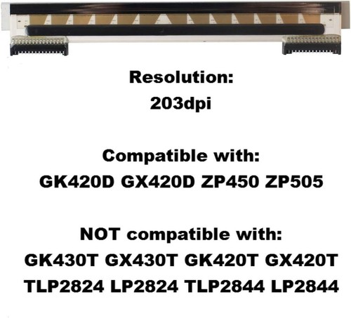 Printkop Printkop voor Zebra GK420D GX420D ZP450 ZP550 Printer 203dpi 105934-037