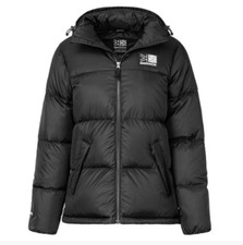 Karrimor Camp Jacket Ladies Black Puffer Jacket Uk Size 8 #ref23