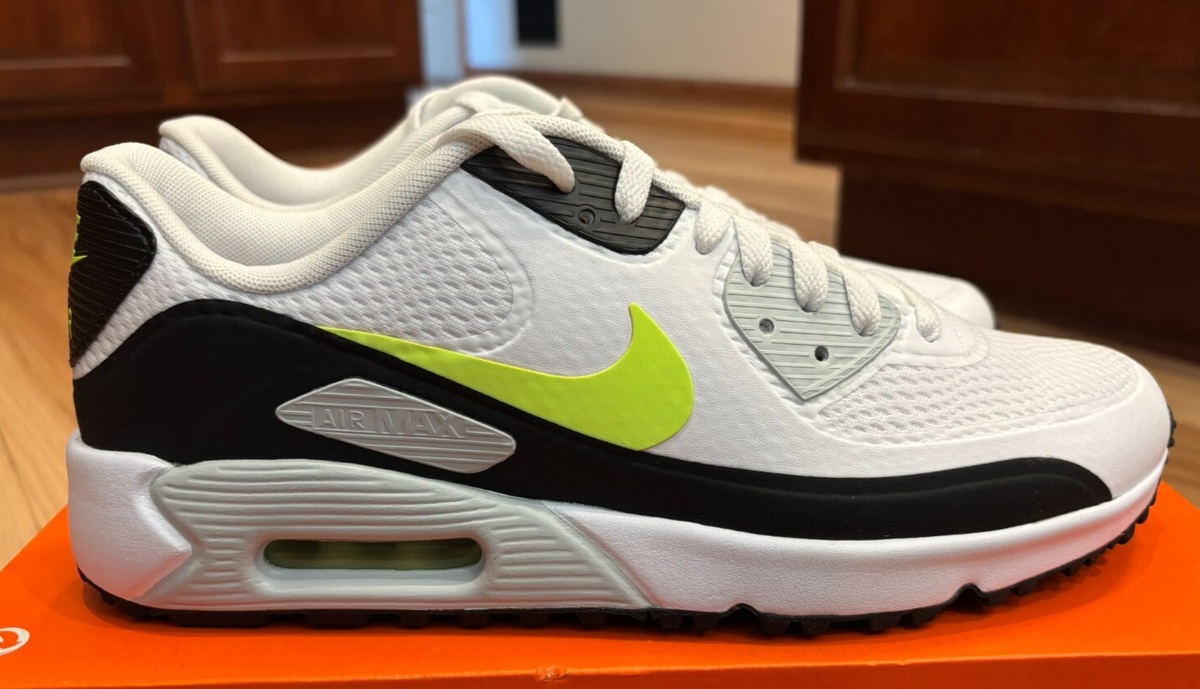 Nike Air Max 90 Golf White Hot Lime HV9305 103 Men's Size 9.5