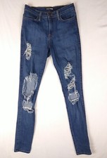 Fashion Nova Destroyed/Distressed Made In USA Blue Jeans (Women Size 5 / 26w)