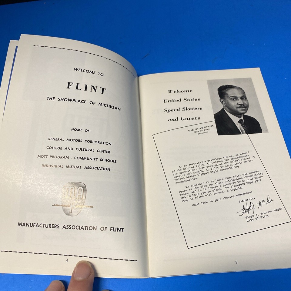 Vintage 1967 United States US Speed Skating Championships Program Flint, MI eBay