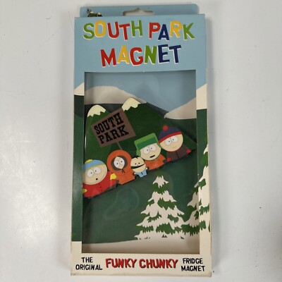 Cartman Kenny Kyle Stan Ike Singing South Park Funky Grob Vtg 1998 Magnet