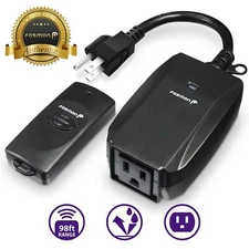 Waterproof Outdoor LED Light Wireless Remote Control Outlet Power Switch Plug In