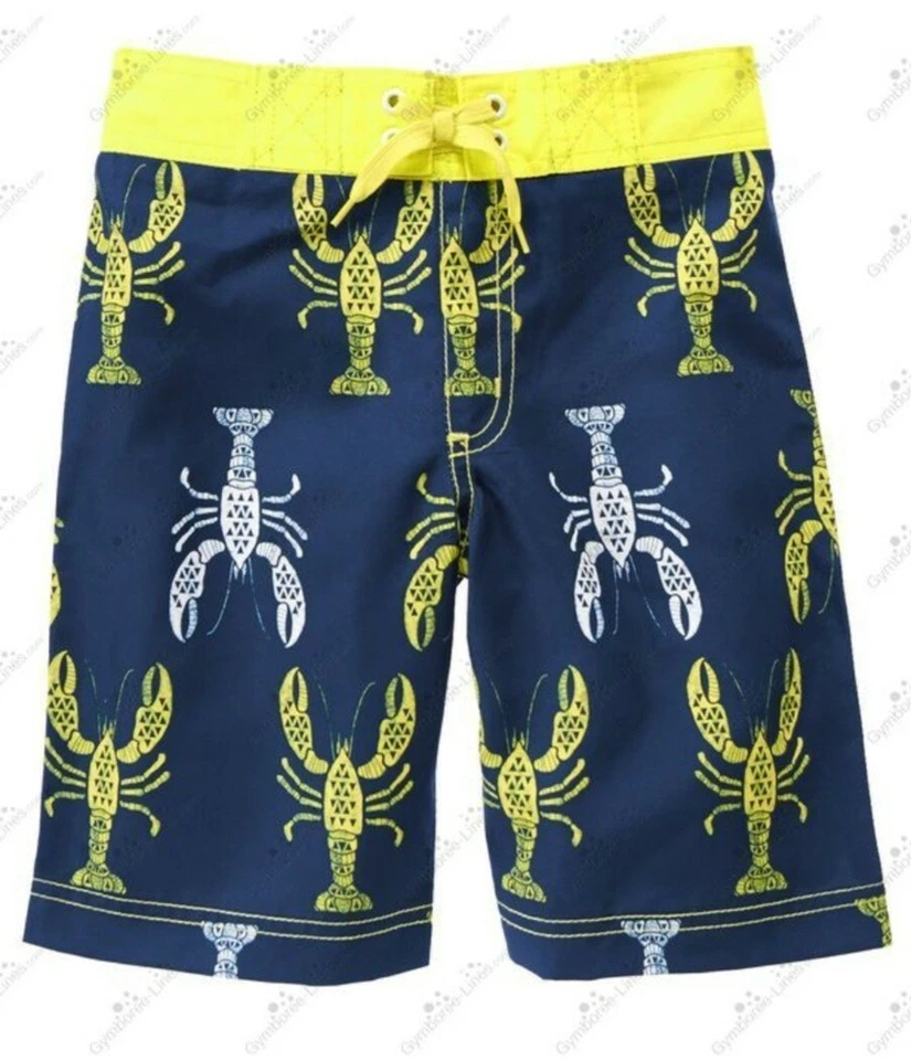 Gymboree sz 6 Swim Rashguard and Shorts Nautical Swim Set NWT Yellow Lobster - Image 4 of 4
