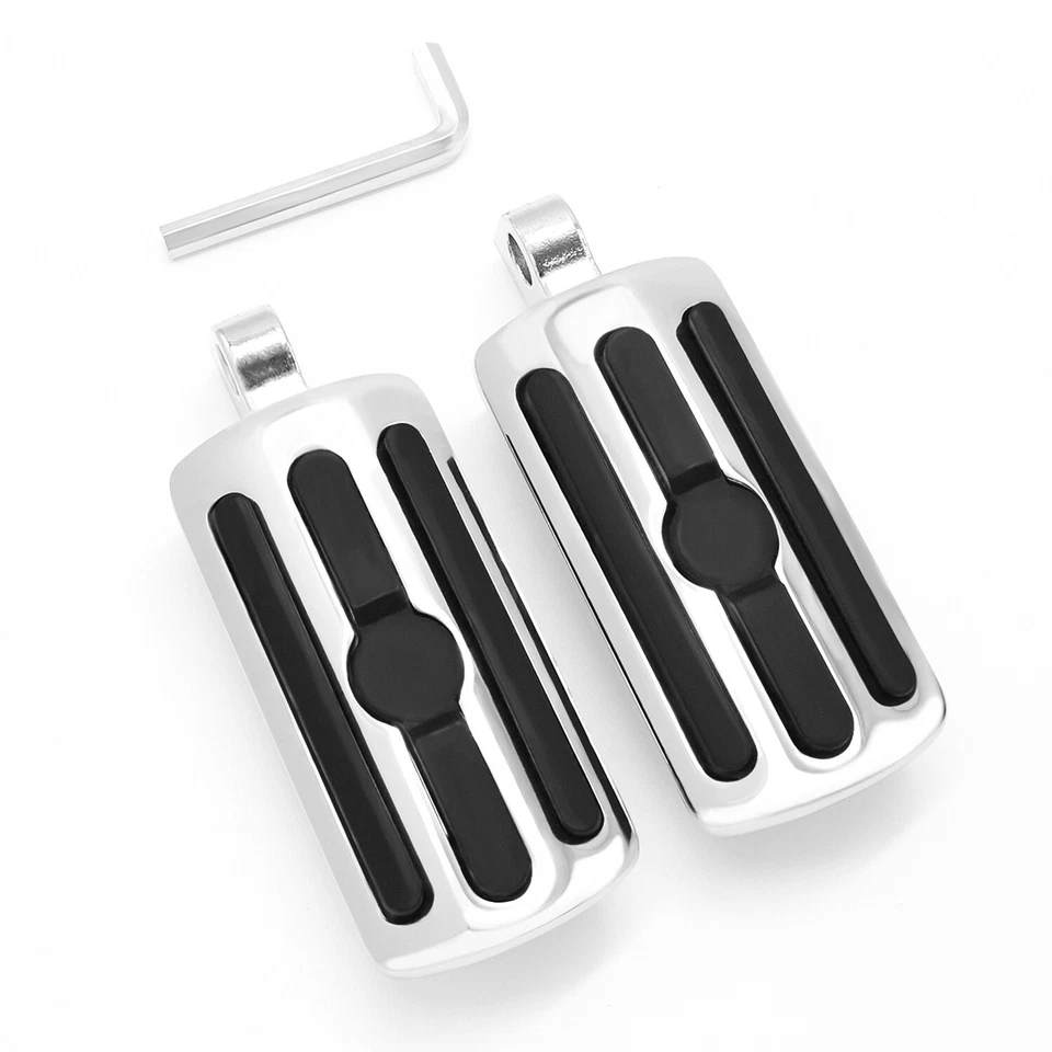 Espieras personalizadas de cromo y goma para Harley Sportster Iron 1200 XL1200NS 18-21 Foto 4 de 4