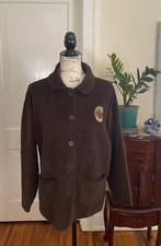 Vintage Artisans Sunschein Designs Women  s Brown Sweater Cardigan Made USA Sz L