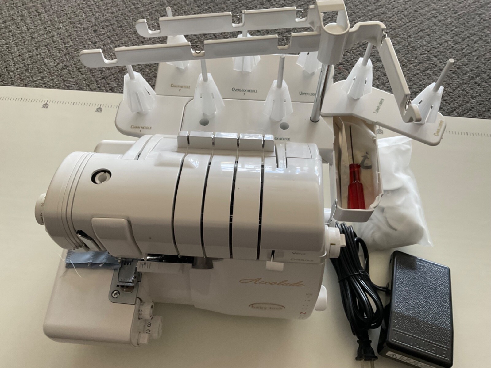 Baby Lock Accolade 8 Thread Home Serger + Coverstitch Machine with Air