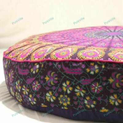 Mandala Floor Pillows Cases Car Sofa Boho Art Room Decorative Cushion Cover
