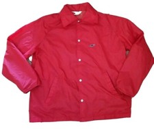 Vintage K-mart Turtle Red Warm Up Water Repellent Jacket Size Large Old Read    