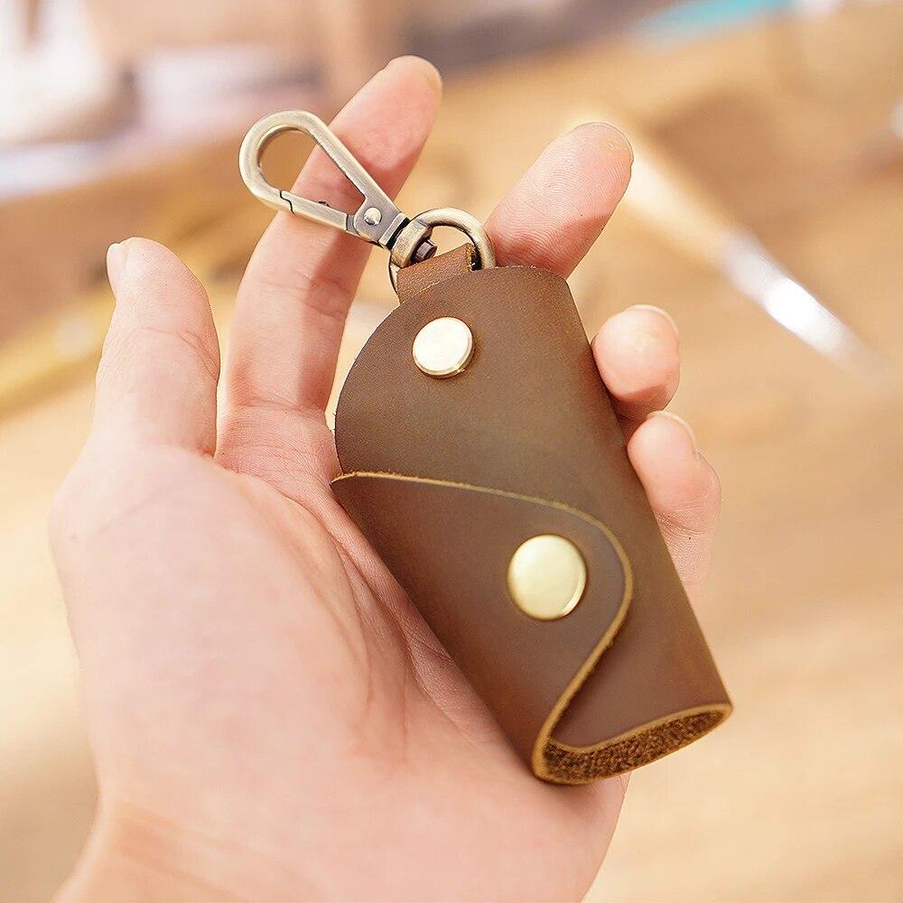 Genuine Leather Personalized Portable Mini- Key Package Fashion Creative Waist image 4