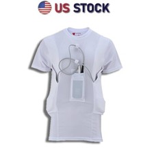 LVAD HeartMate 2 & 3 Men&rsquo;s T-Shirt Crew Neck LVAD Clothing, Medical Wear White