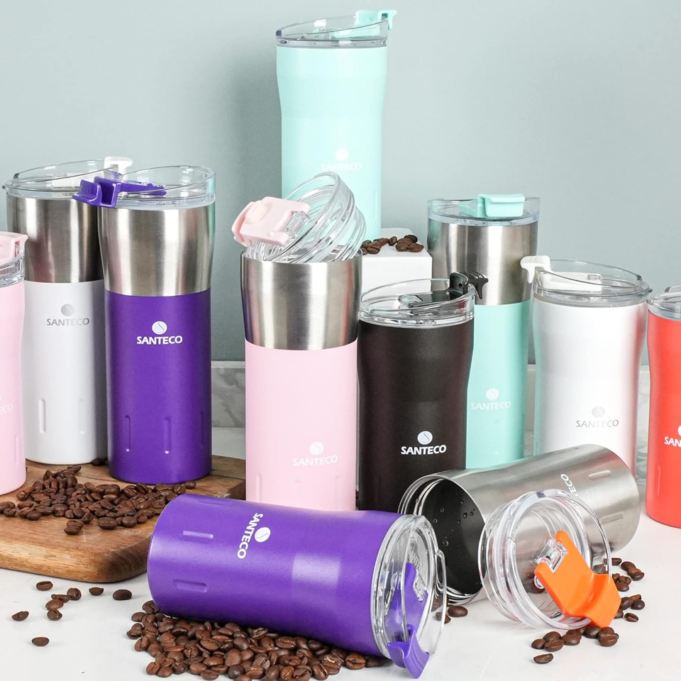 Travel Coffee Mug 17 Oz, Insulated Coffee Cups with Flip Lid, Stainless