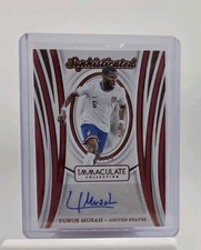 2024-25 Yunus Musah Panini Immaculate Sophisticated USMNT Autographed Card /49