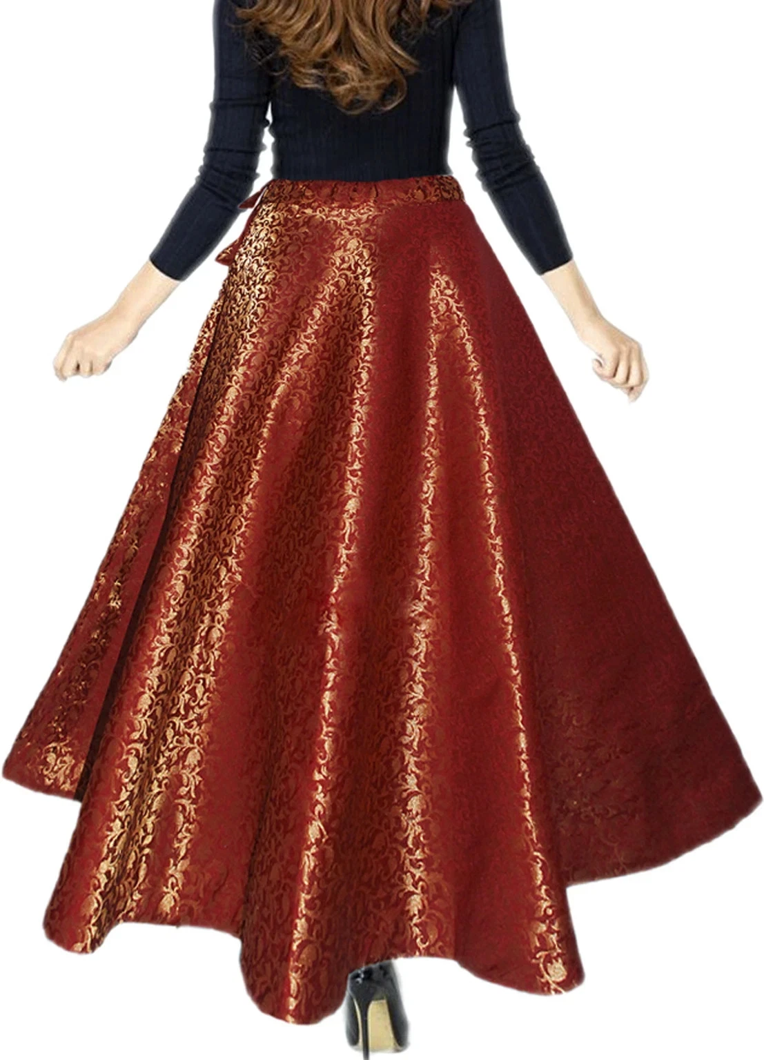 Indian Pakistani Party Wear Long Skirt Women's Ethnic Designer Embroidery Skirt