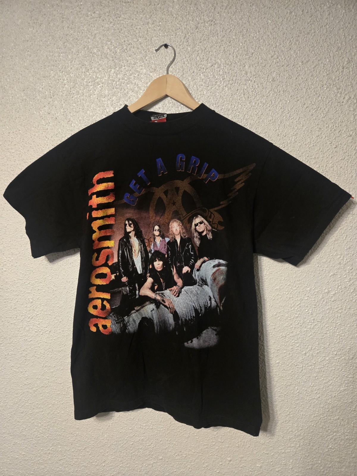 Vintage Aerosmith Rock Band Tour 90s Get A Grip Mens Large Giant