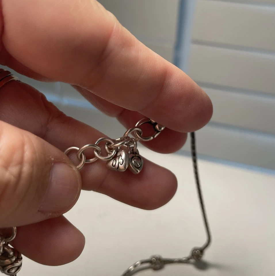 "Collar corazón Brighton reversible estrás tono plata 17"" - 19""" Foto 3 de 3