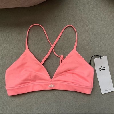 Alo Yoga Splendor Bra Neon Bubblegum XS